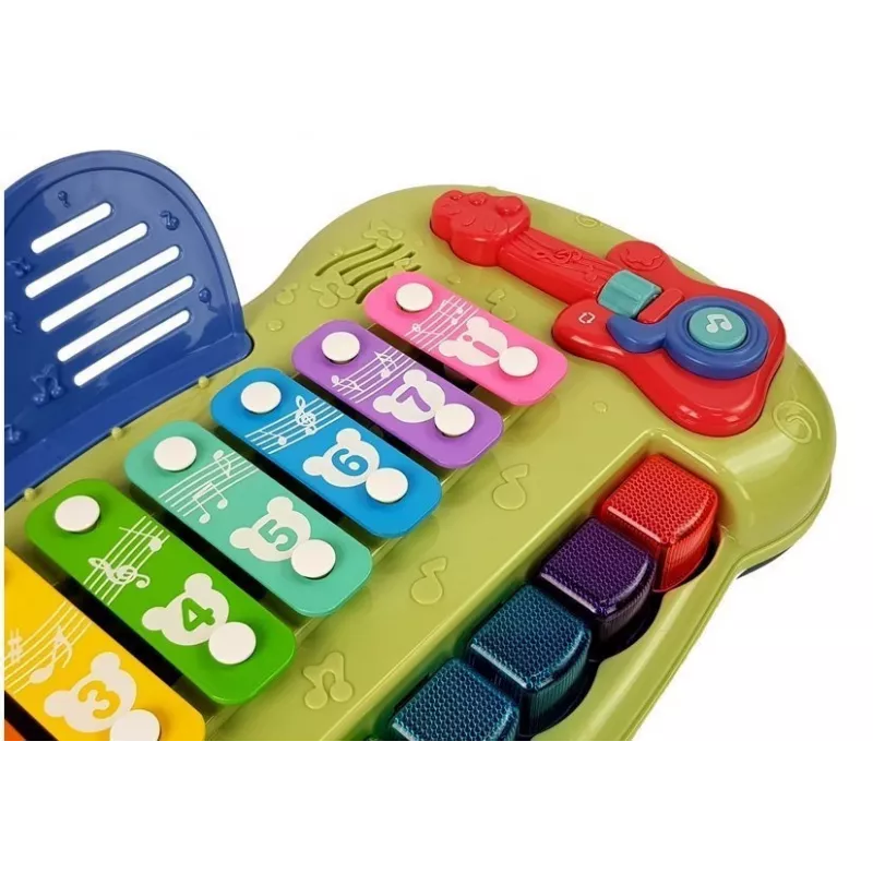 LEAN TOYS Baby Grand Piano ar Cimbolēm un Apgaismotiem Taustiņiem Mūzikas Rotaļlieta