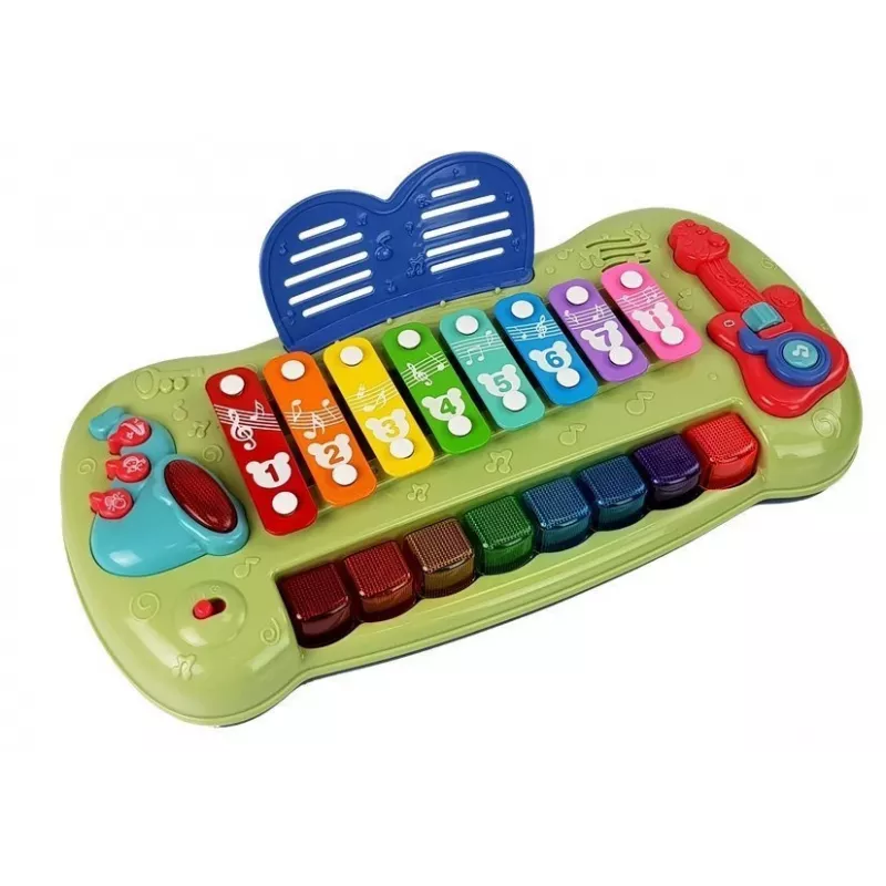 LEAN TOYS Baby Grand Piano ar Cimbolēm un Apgaismotiem Taustiņiem Mūzikas Rotaļlieta