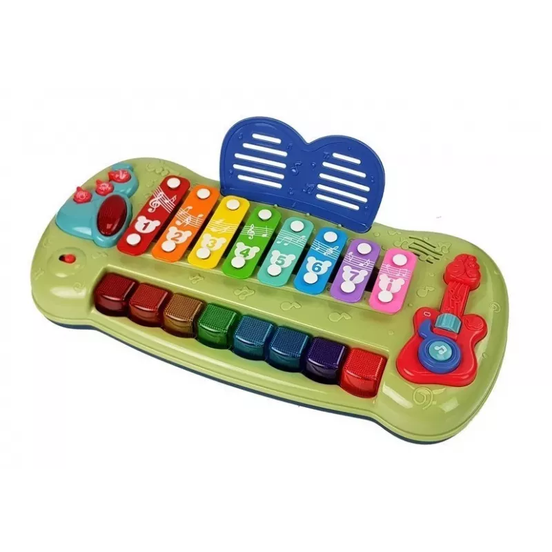 LEAN TOYS Baby Grand Piano ar Cimbolēm un Apgaismotiem Taustiņiem Mūzikas Rotaļlieta