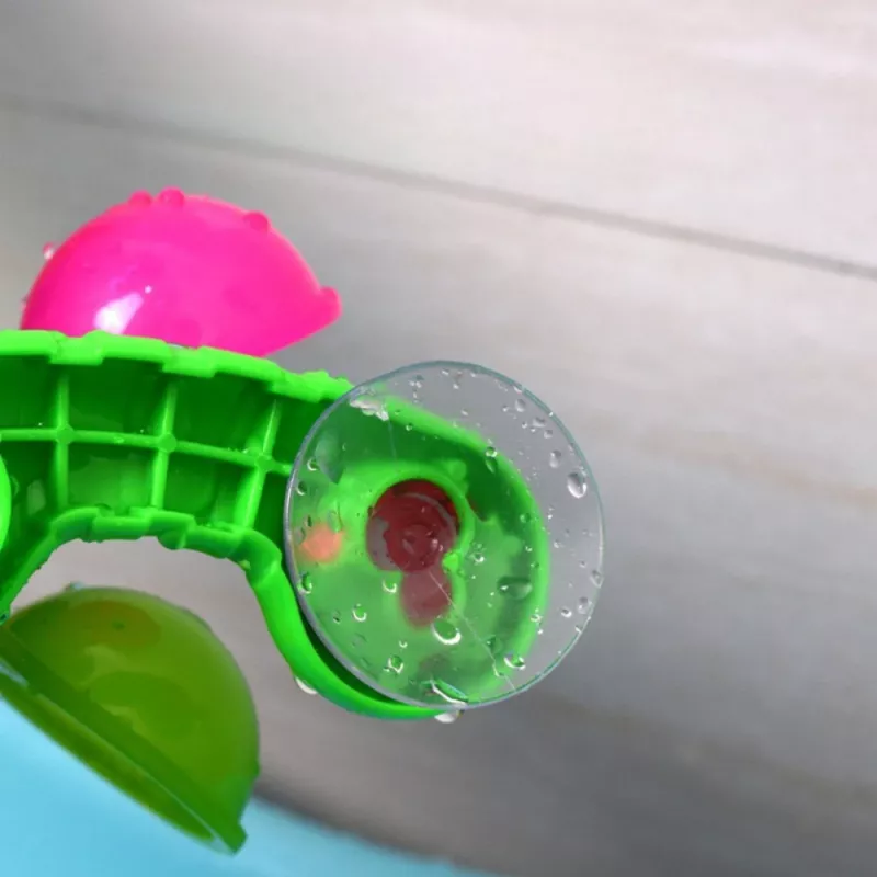 LEAN TOYS Bath Set Water Windmill with Suction Cups Two Spoons Water Toy