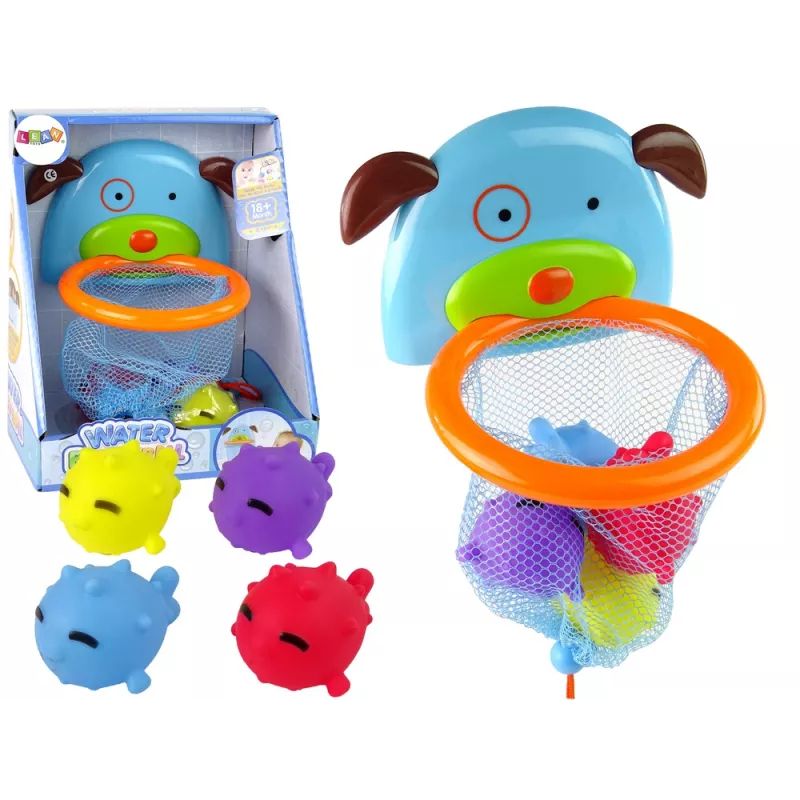 LEAN TOYS Bath Toy Mini Basketball Dog Rubber Fish