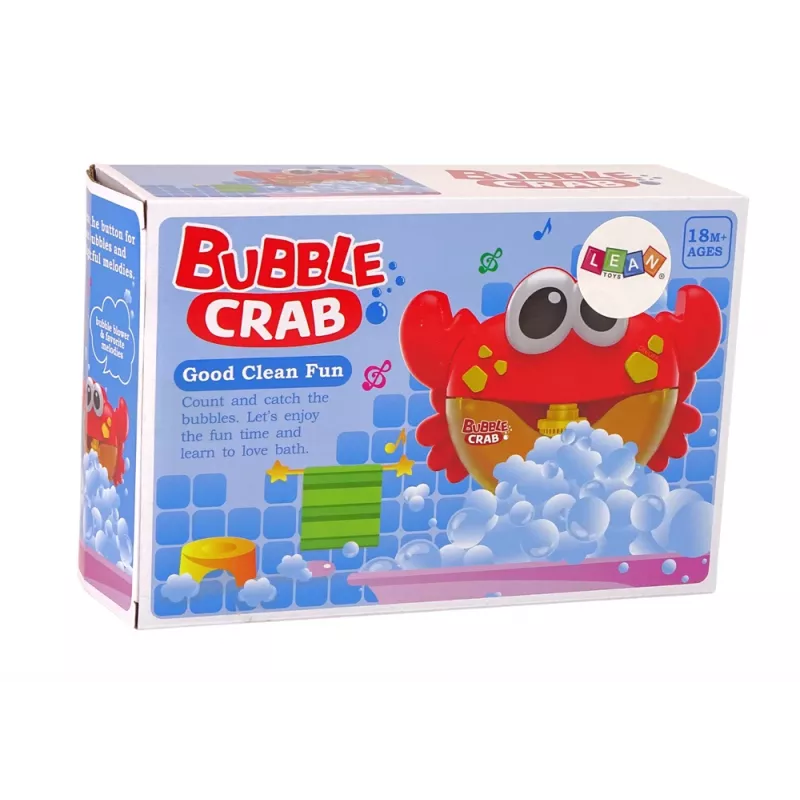 LEAN TOYS Vannas Rotaļlieta Ziepju Burbuļu Ģenerators Sarkanais Krabis