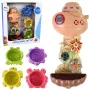 LEAN TOYS Vannas rotaļlietu komplekts: kuģis, jūras dzīvnieki, ūdenskritums, piesūcekņi