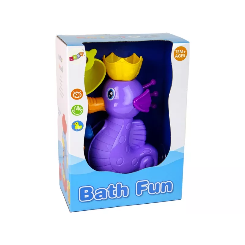 LEAN TOYS Vannas rotaļlieta Jūras zirgs Ūdenskrituma duša