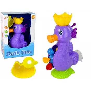 LEAN TOYS Vannas rotaļlieta Jūras zirgs Ūdenskrituma duša