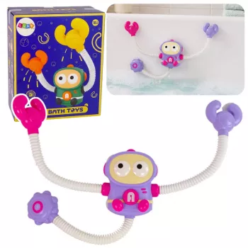 LEAN TOYS Vannas Ūdens Rotaļlieta Astronauta Duša ar Ūdens Cirkulāciju un Piesūcekņiem