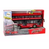 LEAN TOYS Battery Operated Double Decker Bus Lights Sounds Friction Drive Red