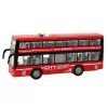 LEAN TOYS Battery Operated Double Decker Bus Lights Sounds Friction Drive Red