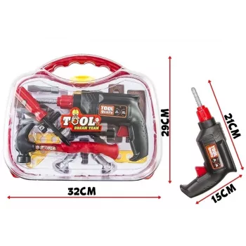 LEAN TOYS Big 22 PCS Instrumentu komplekts DIY mehāniķim koferī Radošs konstruktors