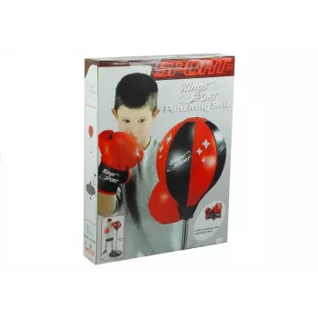 LEAN TOYS Big Boxer Set Bērniem + Cimdi Bumbieru Statīvs