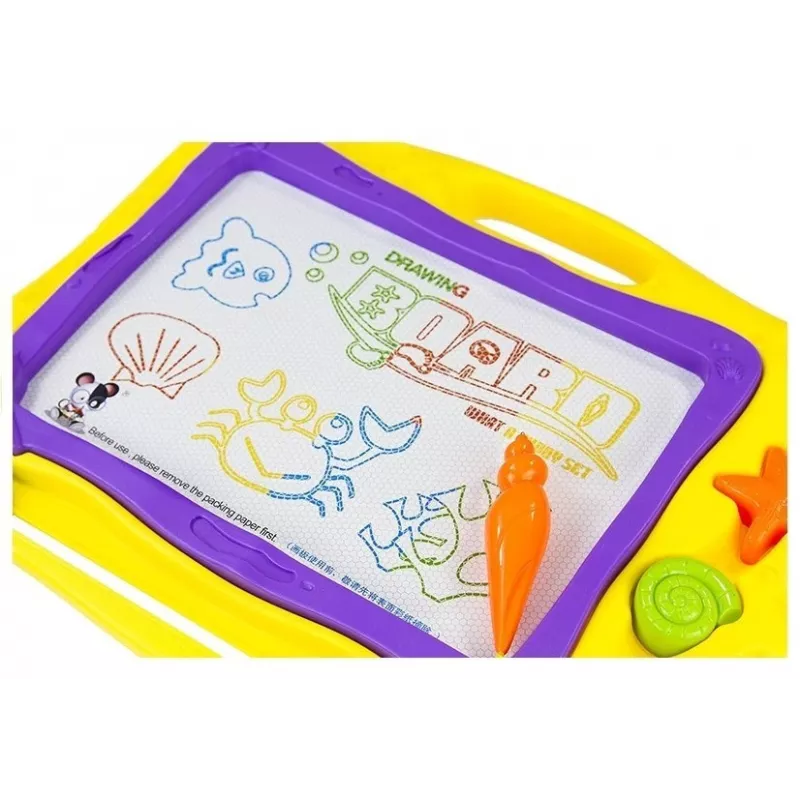 LEAN TOYS Tāfele ar zīmogiem un krāsainu fonu