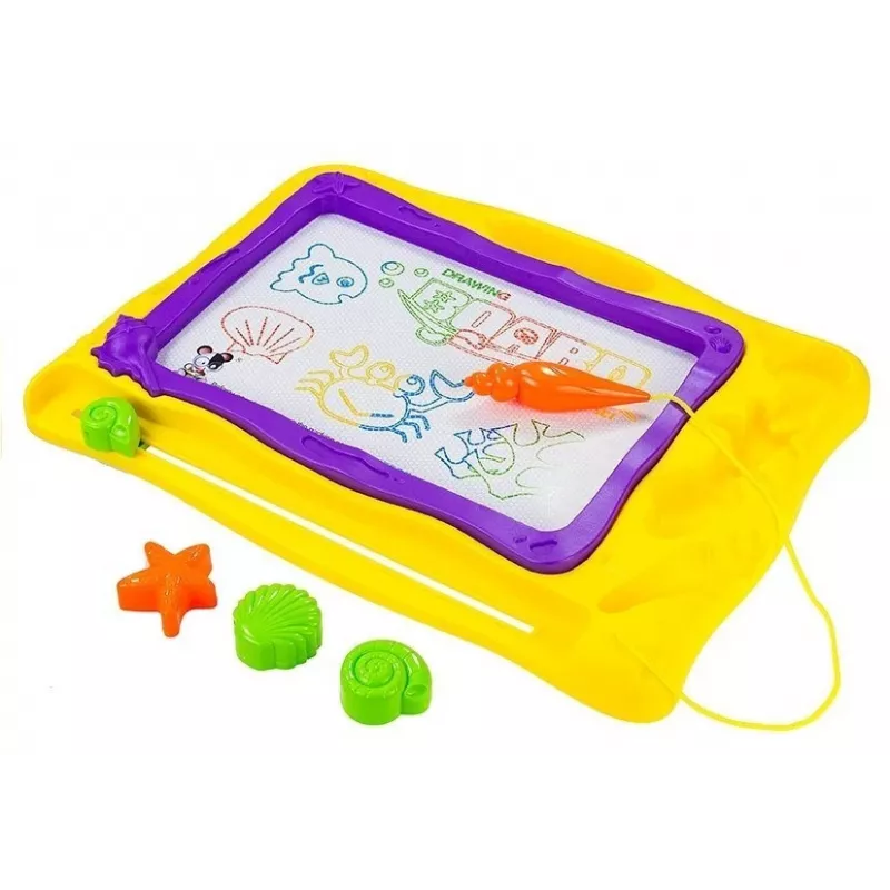 LEAN TOYS Tāfele ar zīmogiem un krāsainu fonu
