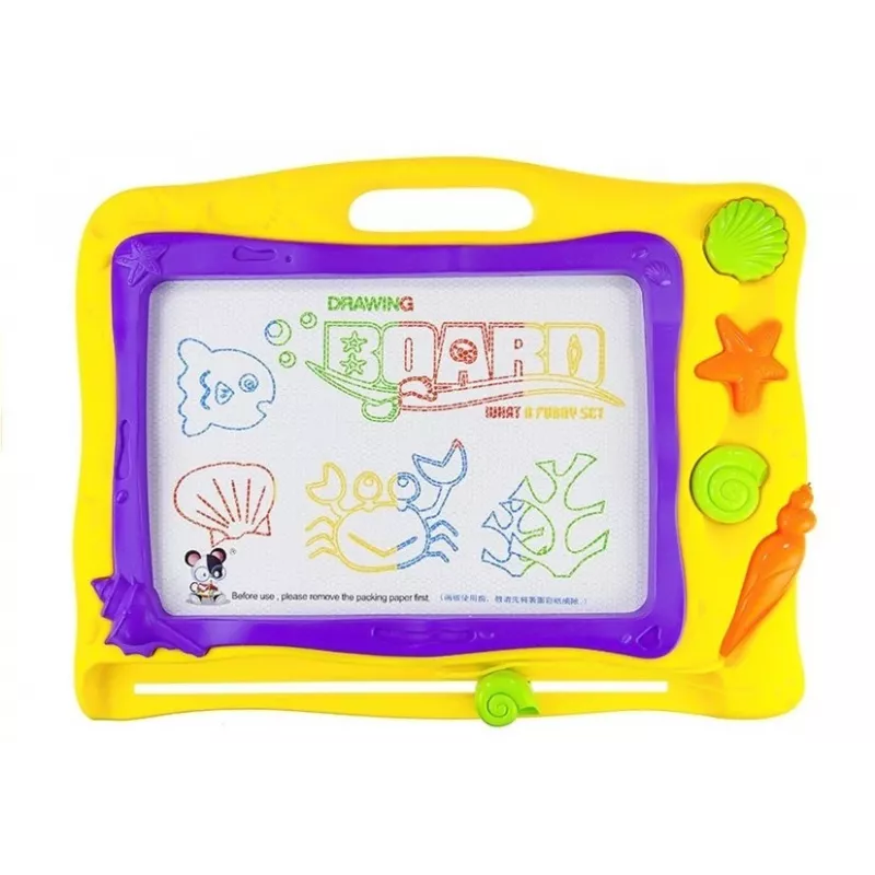 LEAN TOYS Tāfele ar zīmogiem un krāsainu fonu