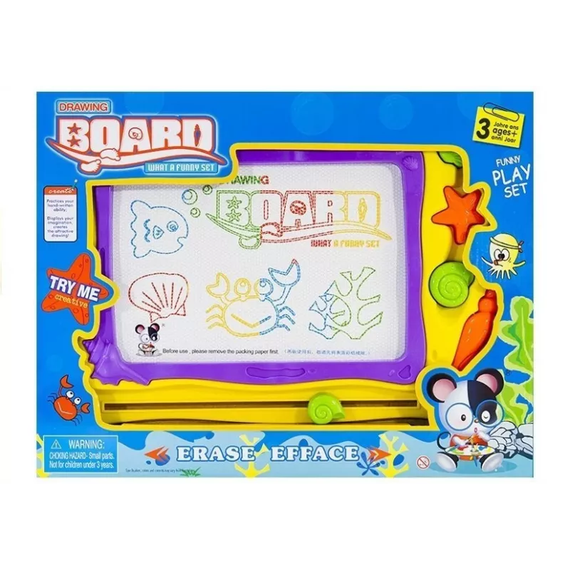 LEAN TOYS Tāfele ar zīmogiem un krāsainu fonu