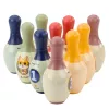 LEAN TOYS boulinga komplekts ar kaķiem bērniem 10 boulinga ķegļi 2 krāsainas bumbas