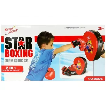 LEAN TOYS Boxer komplekts ar cimdiem un mērķi