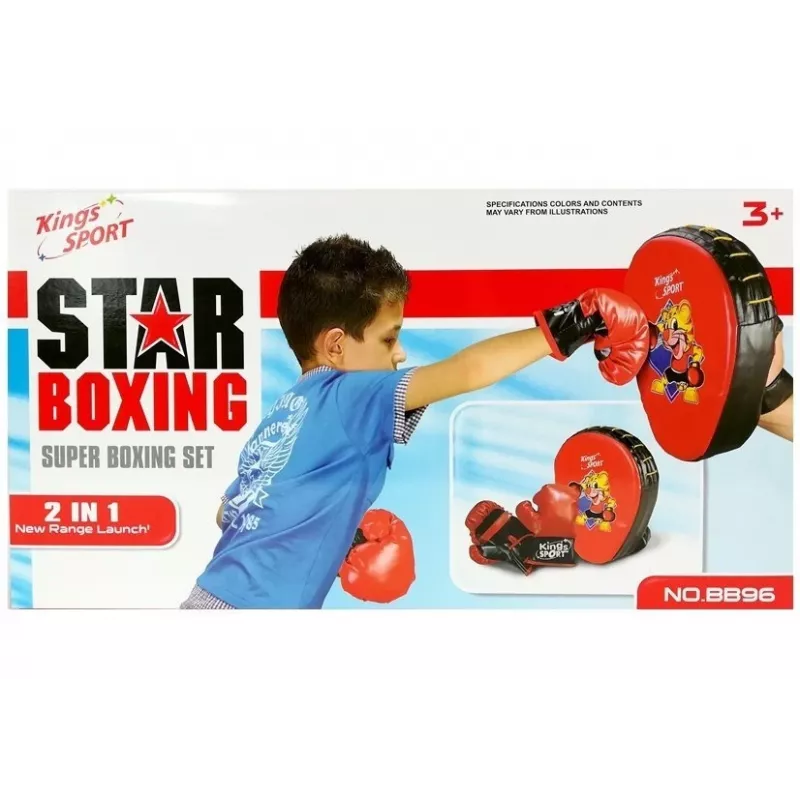 LEAN TOYS Boxer komplekts ar cimdiem un mērķi