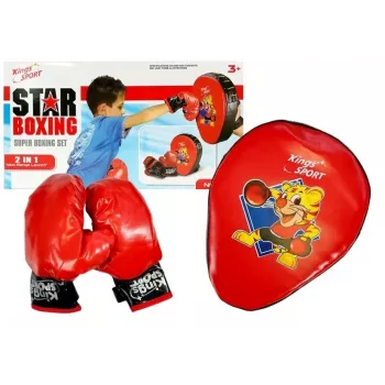 LEAN TOYS Boxer komplekts ar cimdiem un mērķi
