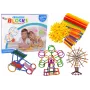 LEAN TOYS Būvbloku komplekts ar kociņiem un salmiņiem