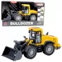 LEAN TOYS Buldozera celtniecības ekskavators ar gaismām, skaņām un kustīgu kausu – dzeltens