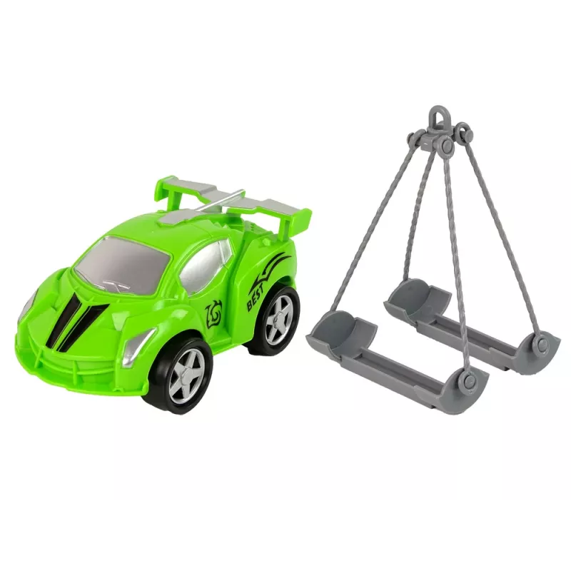 LEAN TOYS Auto transportieris Ceļmalas palīdzības evakuators 1:16 Zaļš Skaņa Gaismas