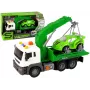 LEAN TOYS Auto transportieris Ceļmalas palīdzības evakuators 1:16 Zaļš Skaņa Gaismas
