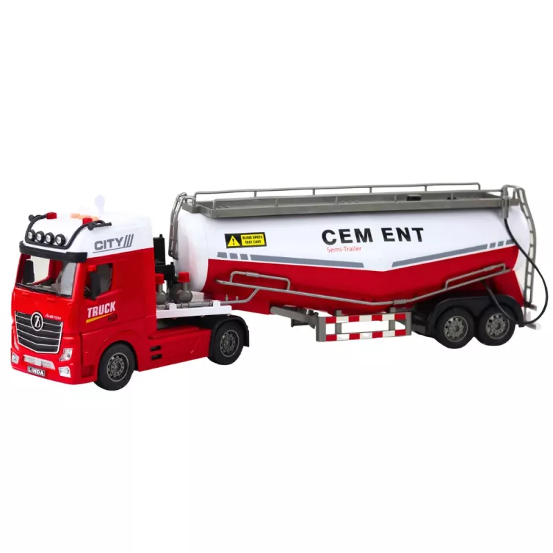 LEAN TOYS cementa cisternas kravas automašīna ar ūdens liešanas funkciju, gaismām un skaņām