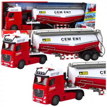 LEAN TOYS cementa cisternas kravas automašīna ar ūdens liešanas funkciju, gaismām un skaņām
