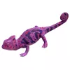 LEAN TOYS Chameleon gumijas figūriņa, staipīga, reālistiska, purpura rāpulis, 14 cm