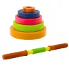 LEAN TOYS Bērnu stienis, neslīdošs putuplasts, 8 plāksnes, plastmasa, krāsains