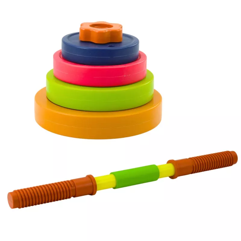 LEAN TOYS Bērnu stienis, neslīdošs putuplasts, 8 plāksnes, plastmasa, krāsains
