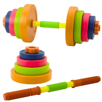 LEAN TOYS Bērnu stienis, neslīdošs putuplasts, 8 plāksnes, plastmasa, krāsains