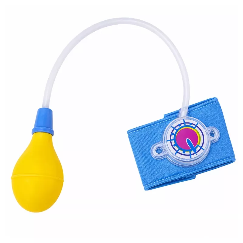 LEAN TOYS Bērnu asinsspiediena mērītājs ar kustīgu rādītāju, zils