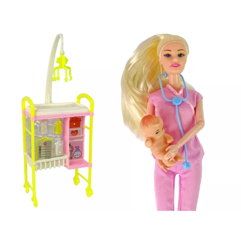 LEAN TOYS Bērnu leļļu ārsta garo matu aksesuāri