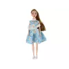 LEAN TOYS Bērnu lelle Emīlija Pavasaris Garie mati Zila kleita Kaķēns