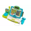 LEAN TOYS Bērnu elektroniskais kases aparāts ar grozu - zils, darbojas kalkulators, gaisma un skaņa, 25 piederumi, vecumam no 3 gadiem