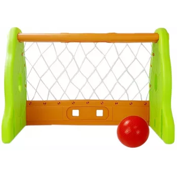 LEAN TOYS Bērnu futbola vārti zaļā un oranžā krāsā