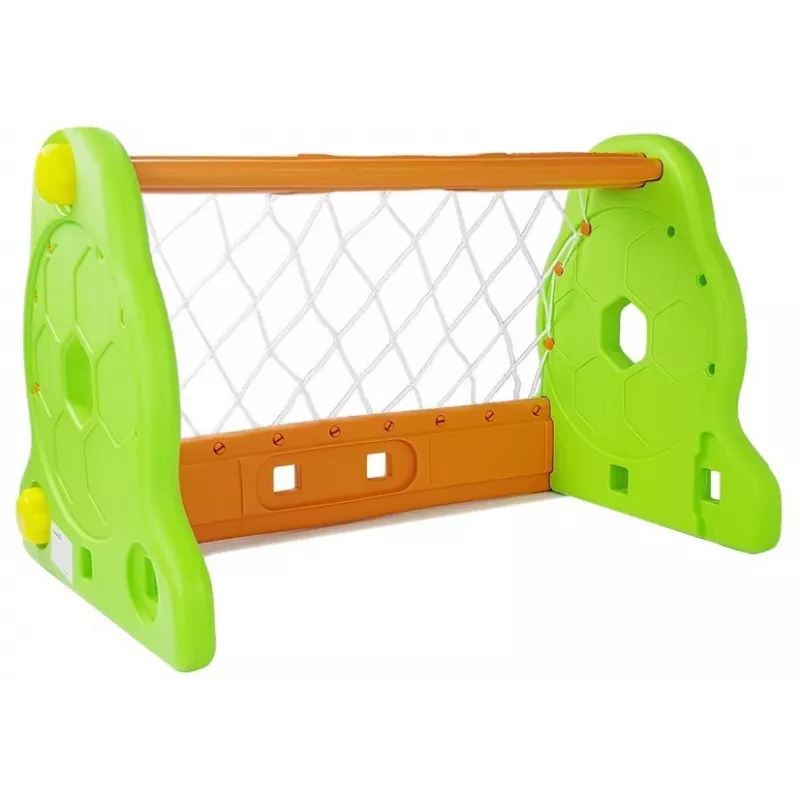 LEAN TOYS Bērnu futbola vārti zaļā un oranžā krāsā