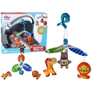 LEAN TOYS Bērnu mobilais dzīvnieku klipsis portatīvais