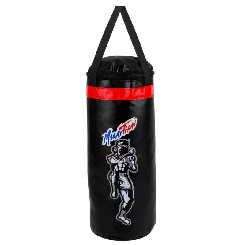 LEAN TOYS Bērnu boksa maisa vingrinājumu komplekts MUAY THAI cimdi 55x17cm M