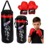 LEAN TOYS Bērnu boksa maisa vingrinājumu komplekts MUAY THAI cimdi 55x17cm M