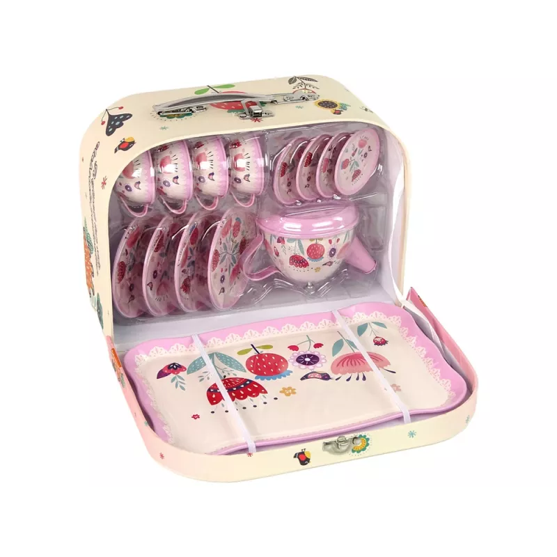 LEAN TOYS Kafijas un tējas komplekts čemodānā