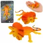 LEAN TOYS Collared Lizard Rubber Figure Stretchable Realistic 19cm