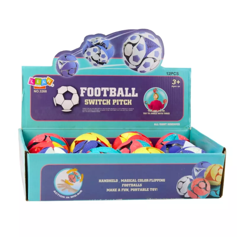 LEAN TOYS LED žonglēšanas bumba ar krāsu maiņu 8 cm, daudzkrāsaina