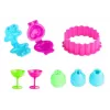 LEAN TOYS Color Clay DIY Birthday Party Cake House - 24 krāsu gaisā žūstošs modelēšanas māls komplekts ar instrumentiem, veidnēm un aksesuāriem bērniem no 6 gadiem