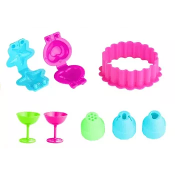 LEAN TOYS Color Clay DIY Birthday Party Cake House - 24 krāsu gaisā žūstošs modelēšanas māls komplekts ar instrumentiem, veidnēm un aksesuāriem bērniem no 6 gadiem