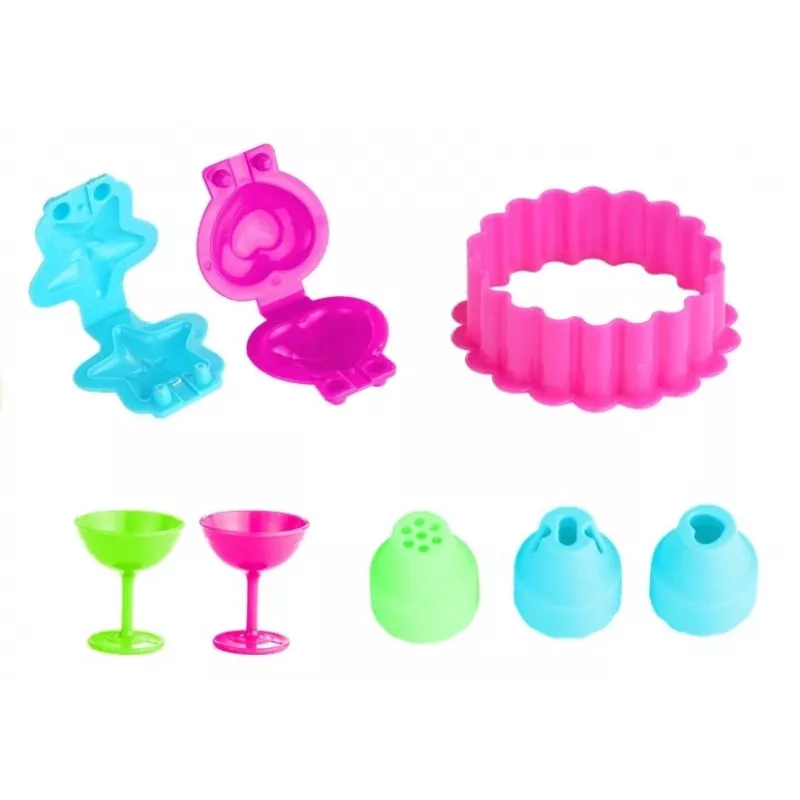 LEAN TOYS Color Clay DIY Birthday Party Cake House - 24 krāsu gaisā žūstošs modelēšanas māls komplekts ar instrumentiem, veidnēm un aksesuāriem bērniem no 6 gadiem