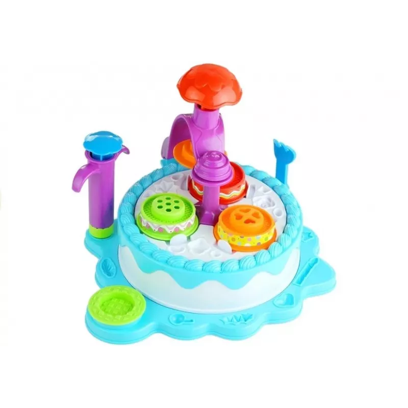 LEAN TOYS Color Clay DIY Birthday Party Cake House - 24 krāsu gaisā žūstošs modelēšanas māls komplekts ar instrumentiem, veidnēm un aksesuāriem bērniem no 6 gadiem