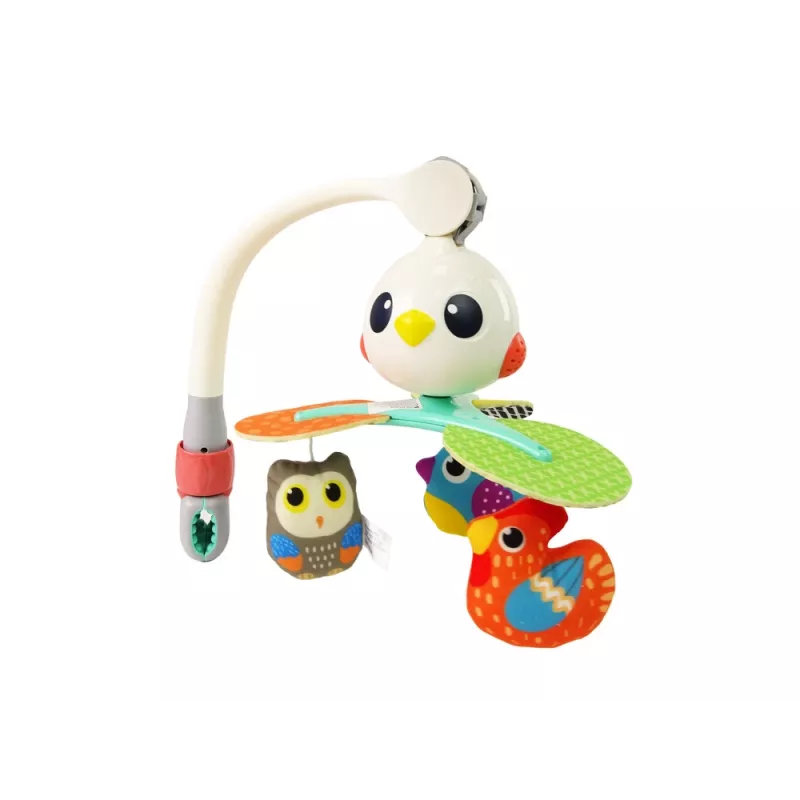 LEAN TOYS Colourful Birds Melody Carrousel mazuļa gultiņai un ratiņiem
