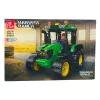 LEAN TOYS Konstrukcijas bloki Lauksaimniecības traktors Zaļš 304 gab.